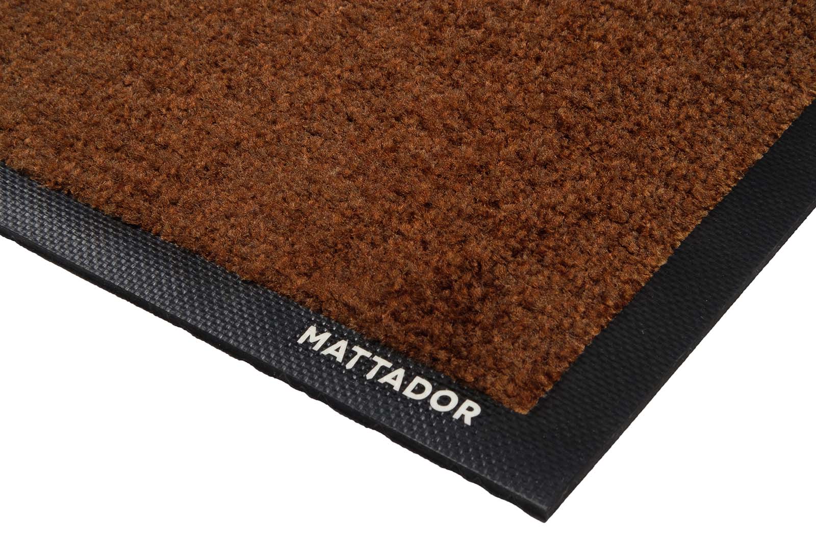 Bruine binnenmat Mattador Mariner hoekaanzicht met logo